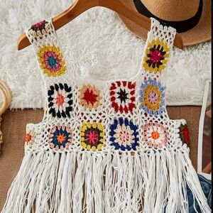 Crochet Bohemian Vest Top